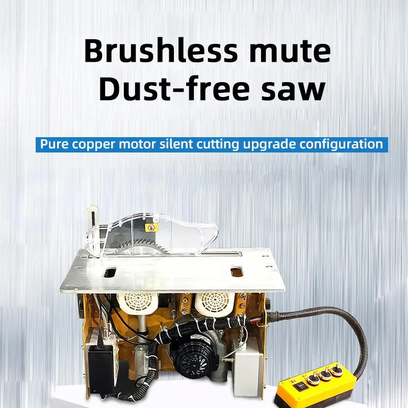 Mini 2 in 1 Wood Precision Table Panel Saw with Main Saw and Scoring Saw Blade Woodworking for MDF 4.6KW 220V