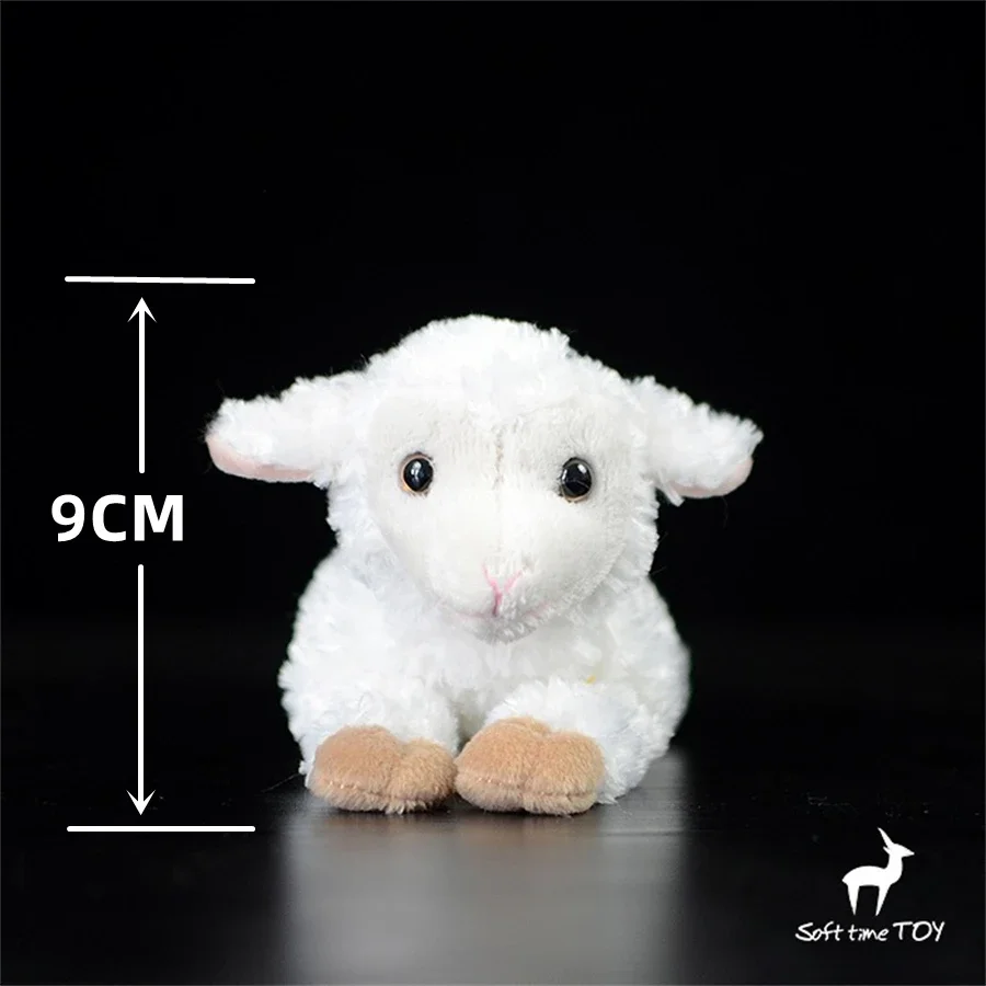 Baby Sheep High Fidelity Anime Cute Plushie Yeanling Plush Toys Lifelike Animals Simulation Stuffed Doll Kawai Toy Gifts For Kid