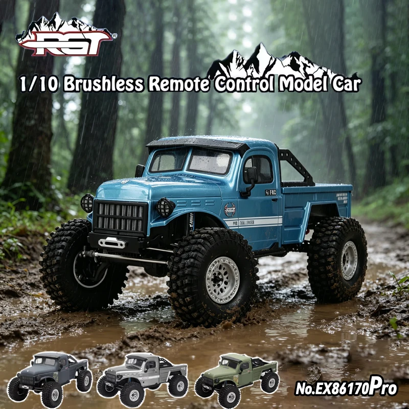 

RGT EX86170Pro RC Crawler 1 10 Scale Brushless Foc Remote Control rock crawling vehicle model toy For Adult Hobby Enthusiasts