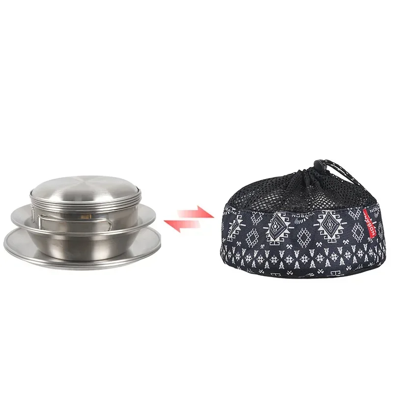 

12PCS Portable Outdoor Tableware Set Camping Tableware Set Self Driving Tour Barbecue Camping Home Dining Plate Small Bowl Plate