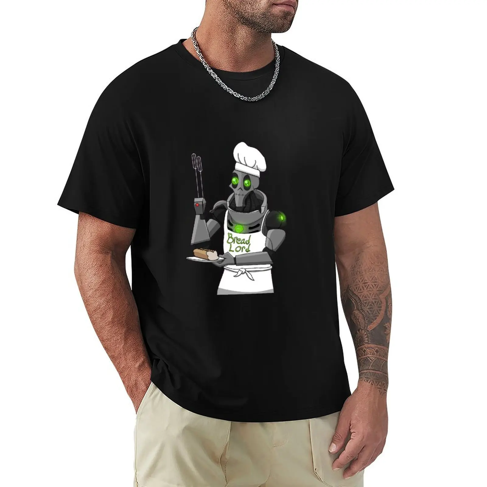 Necron Chef with Bread T-Shirt Work Outdoor Short Sleeve Tee