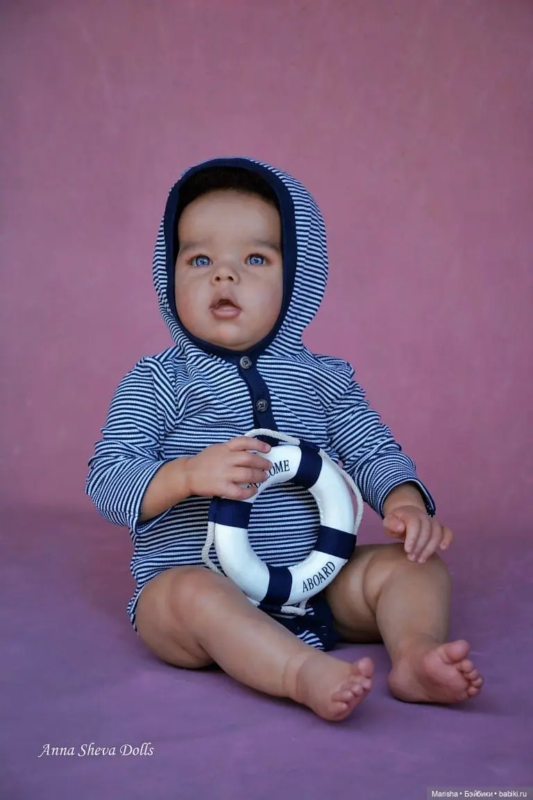 20inch Reborn Liam Doll Kit Unfinished Unassembled DIY Parts Hand Painted 3D Skin Visible Veins Hand Rooted Hair