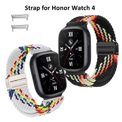 Magnetic Loop Strap for Honor Watch 4 Band Braided Loop Elastic Replacement Wristband for honor watch 4 Bracelets