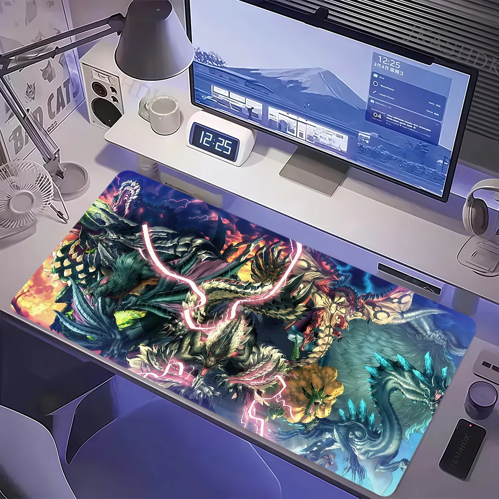 Game M-Monster Hunter W-Wilds Mouse Pad Large Non-slip Lockedge Desktop Computer Desk Mat Keyboard MousePad Office Gamer Student