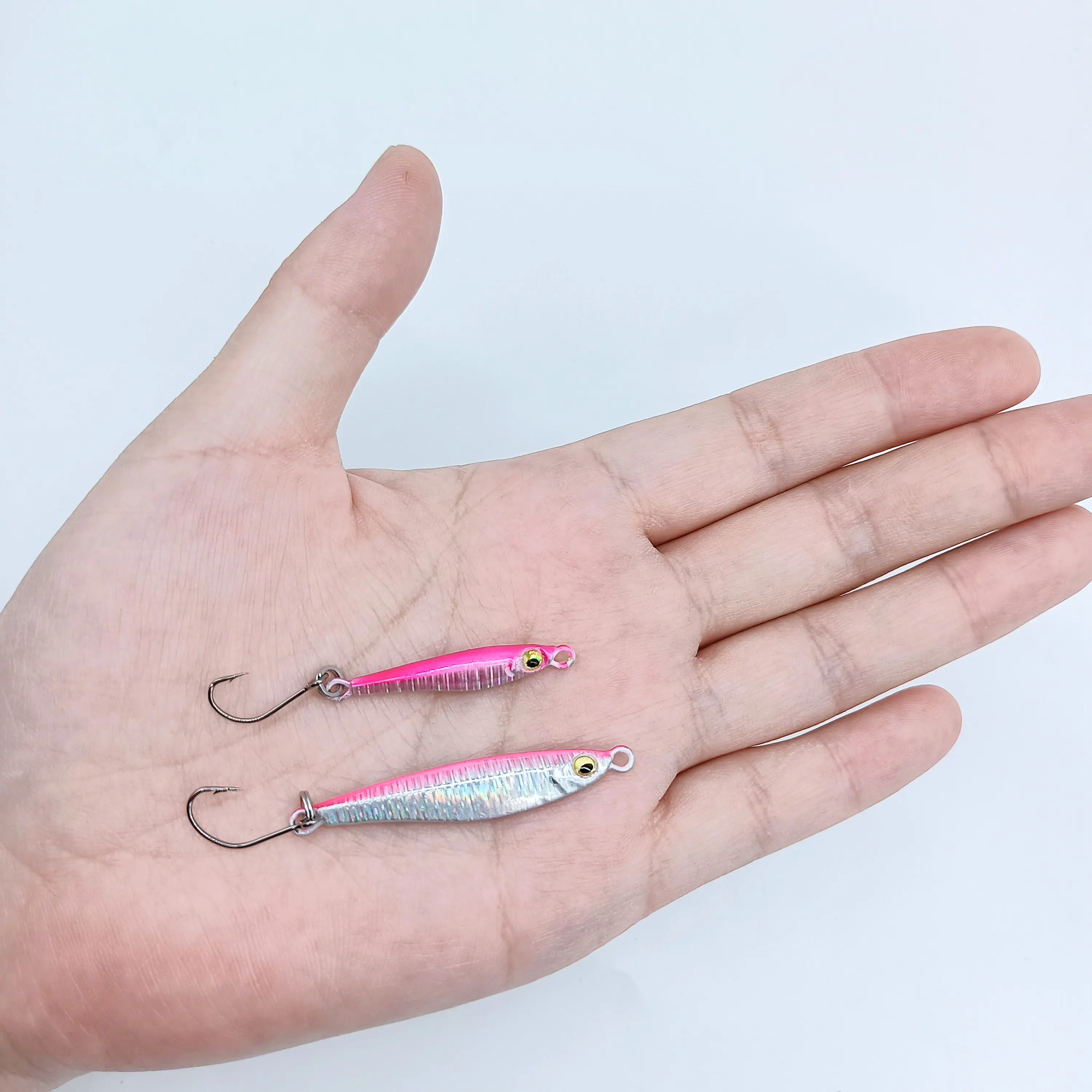 DUODUOYU 1PCS Mini Jig Angeln Lockt 3,5g/6g Harte Künstliche Bionik Köder kleine fisch Einzel Haken jig Stream Forelle köder pesca – Detail 11