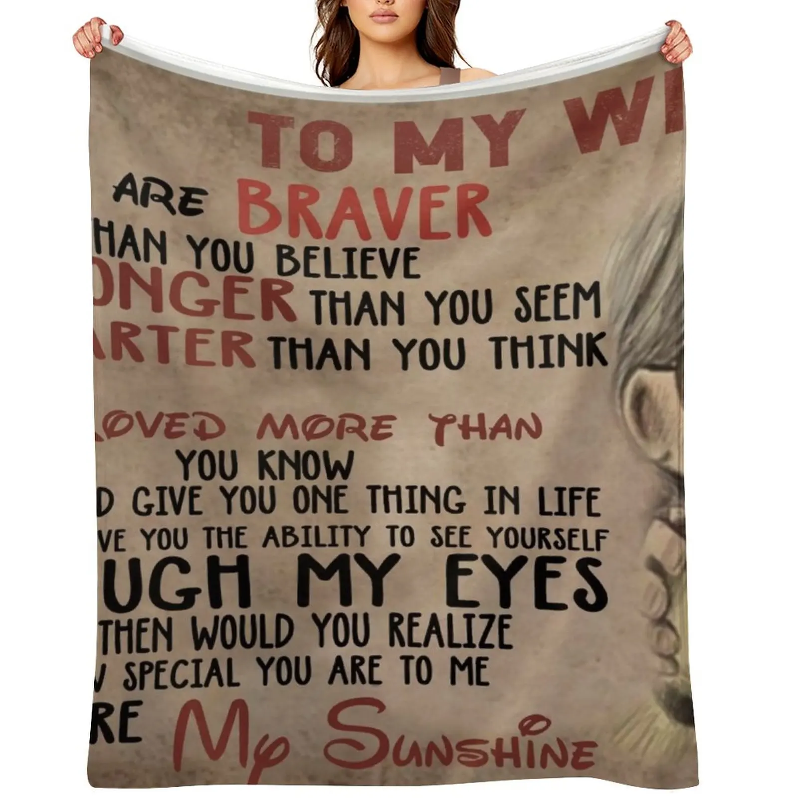 UP To My Wife Throw Blanket halloween Warm Travel Blankets For Sofas Blankets