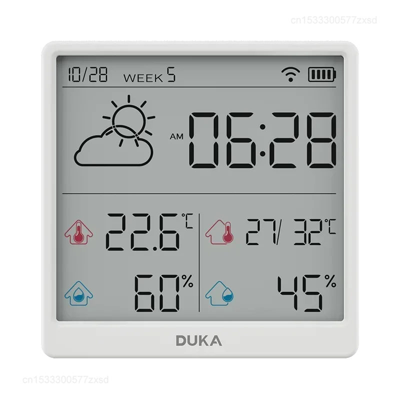 Czujnik temperatury i wilgotności elektroniczny DUKA TH3 Wifi inteligentny elektryczny higrometr cyfrowy termometr do domu stacja pogodowa