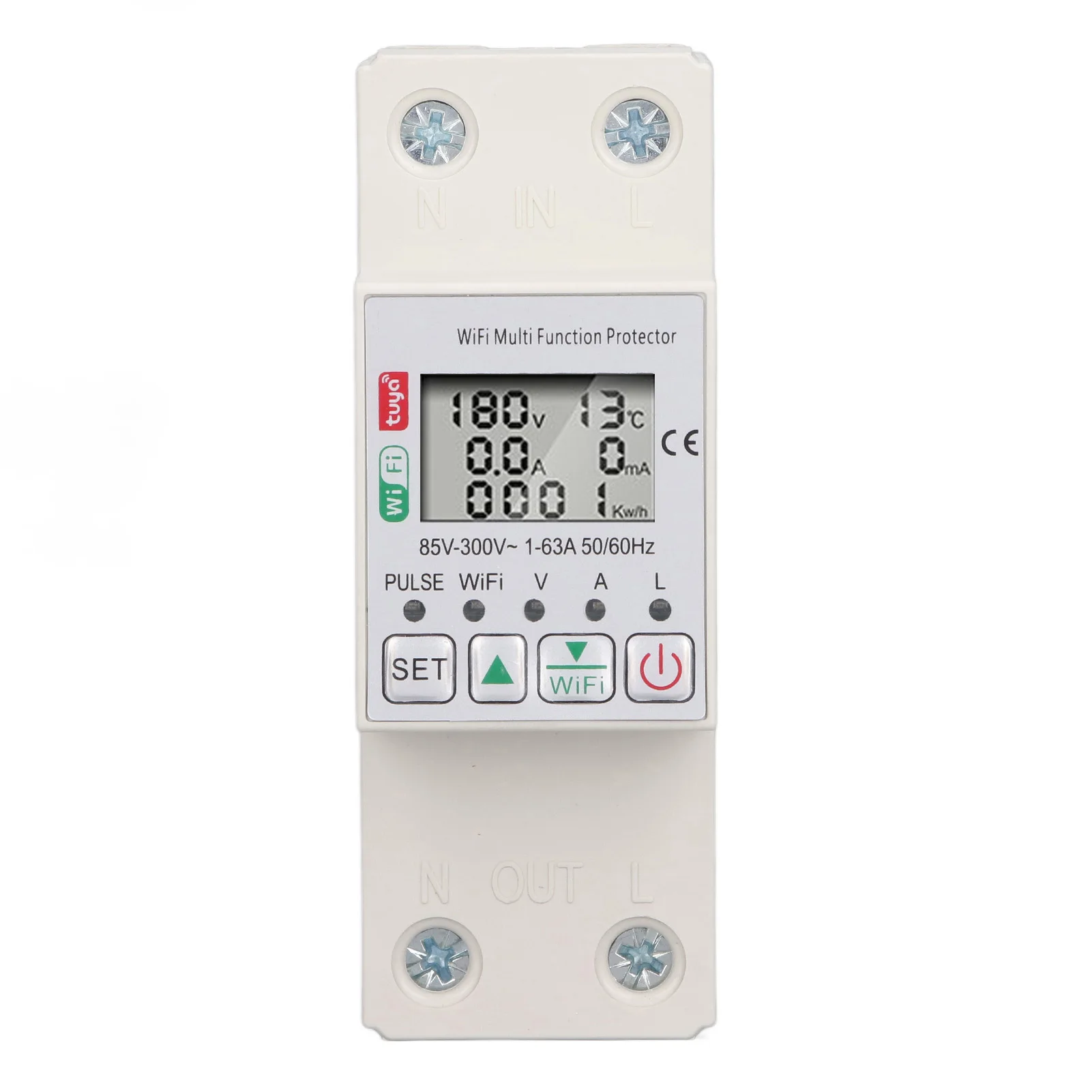 

AC85-300V Wifi Smart Circuit Breaker 63A Metering Leakage Protector WiFi Smart Power Meter Switch Multi Function Protector