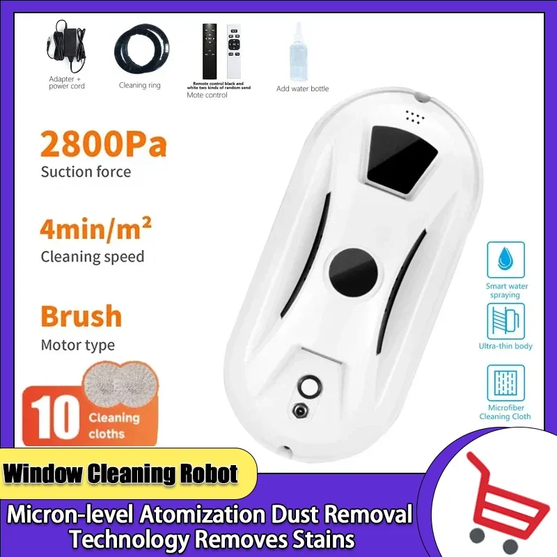 

Window Cleaner Robot Automatic Cleaning with Intelligent Path Planning Edge Detection Technology Remote Control White