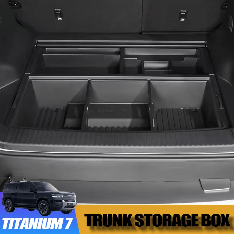 Fit for BYD Leopard 7 Titanium 7 Car Trunk Lower Storage Box Modified Car Trunk One-piece Storage Box Car Interior Upgrade Parts