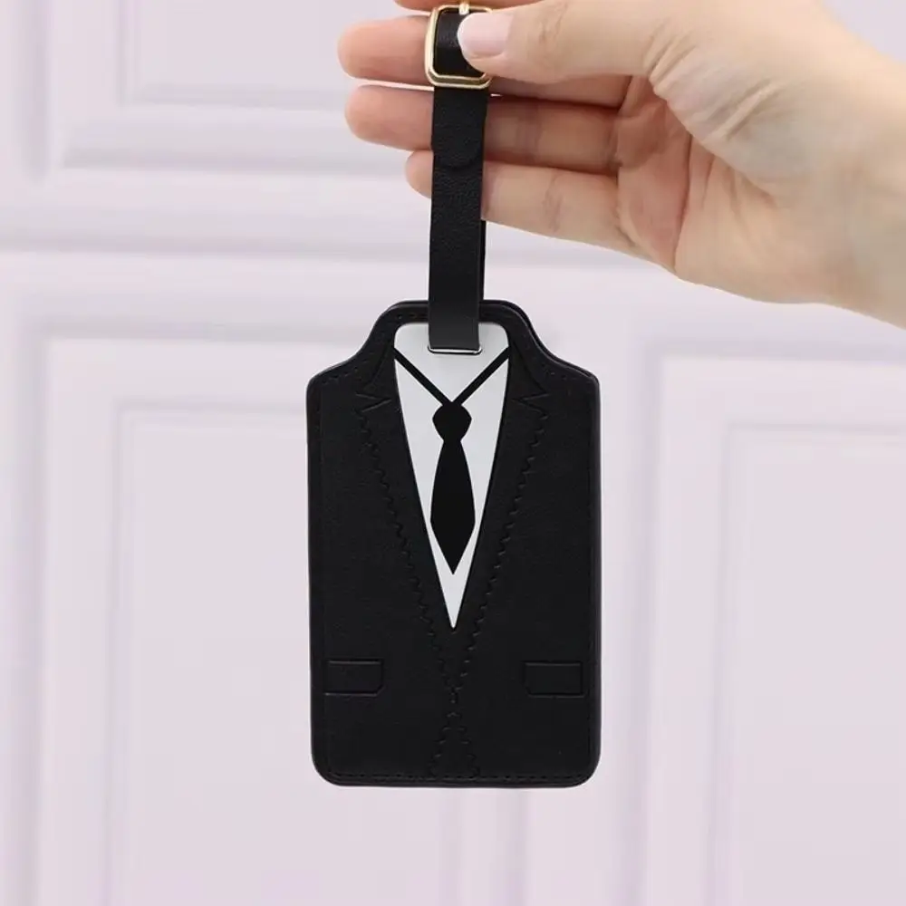 Name Luggage Tags Couple Pu Luggage Tag Wedding Dress Shape Suit Shape Airplane Suitcase Tag Information Card Boarding Pass