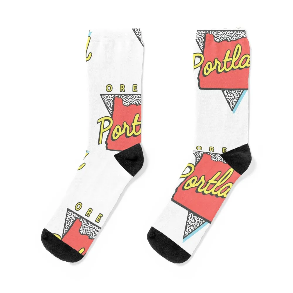 Portland Oregon Souvenirs OR Retro Triangle Socks Toe sports halloween anti slip football anti-slip Ladies Socks Men's
