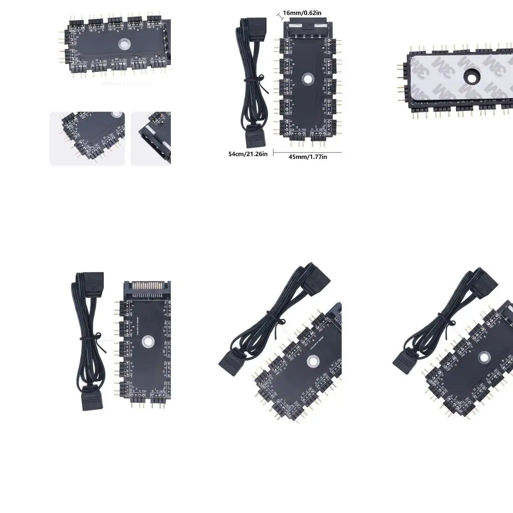 

R53C 5V 3pin ARGB LED Hub for Simplified Connection and Consistent Light Effects Across Devices PC Lighting Management