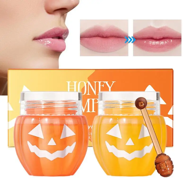 

Honey Pot Lip Balm Lip Balm For Day And Night Repair Pumpkin Jar Design Honey Pot Lip Balm With Wand Halloween Gift For Friends