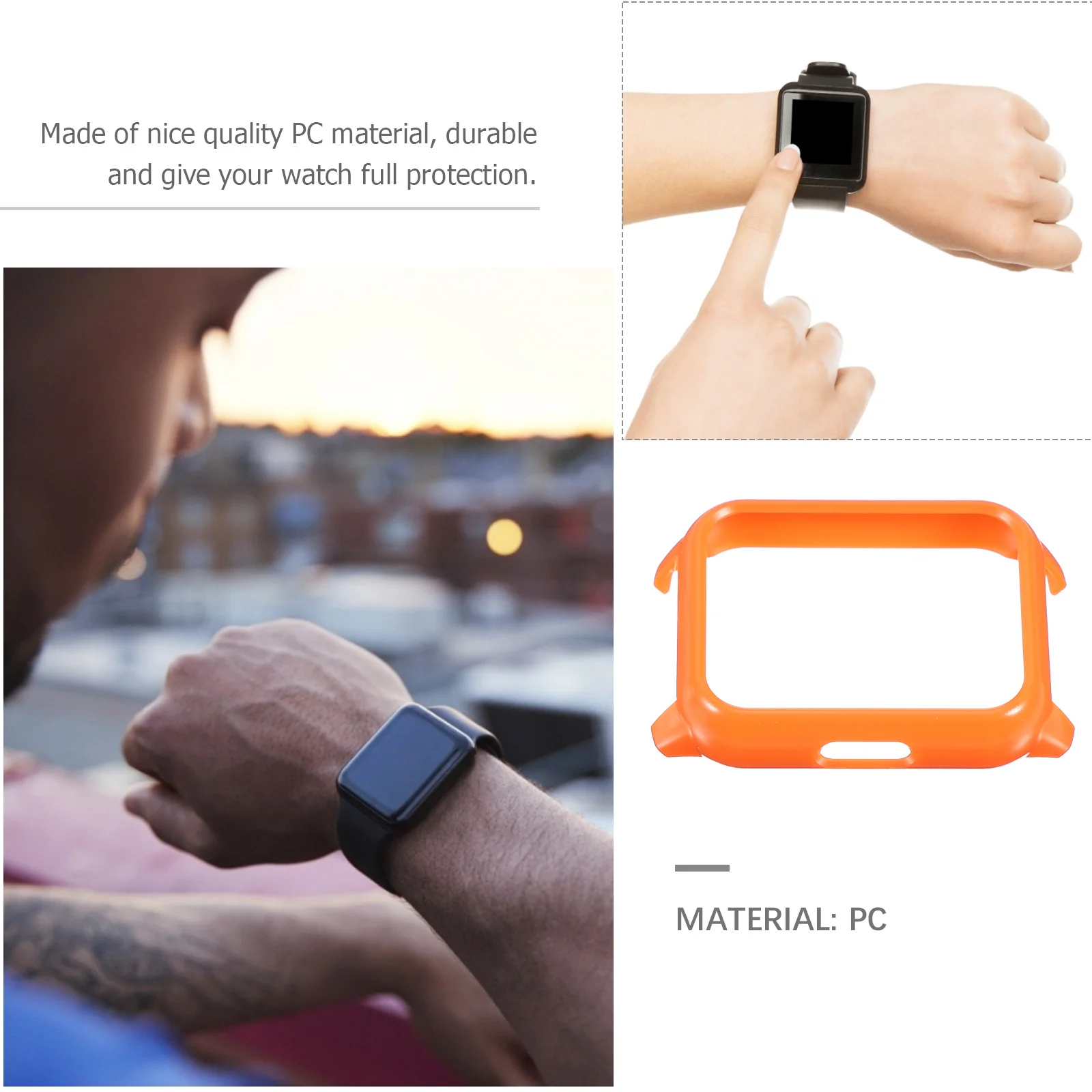 Modern Watch Protector 1Pcs Protective Case Durable Scratch Resistant Lightweight Full Coverage Easy Installation