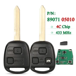 jingyuqin Zamiennik 89071-05010 Zdalny kluczyk samochodowy 4C Chip Do Toyota Yaris 2010 2011 Avensis 2003-2008 pilot 433 MHz TOY47 Blade