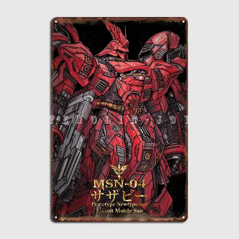 Sazabi Poster Metal Plaque Party Plaques Club Party Create Tin Sign Poster