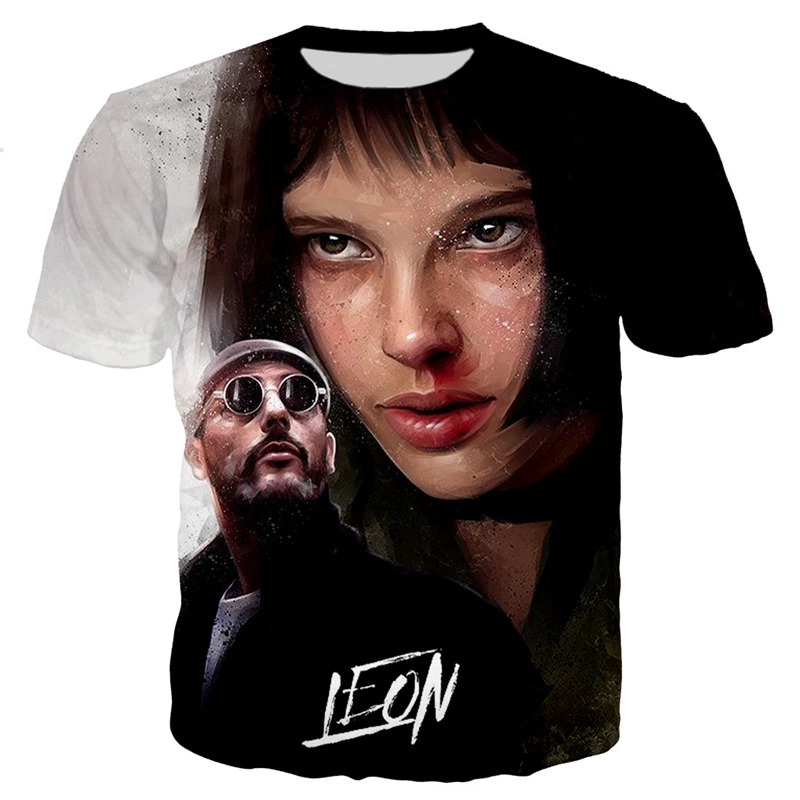 Men T Shirt Classic Movie The Professional LEON Printed T-Shirt Unisex Fashion Casual Short Sleeve Round Neck Harajuku y2k Tops