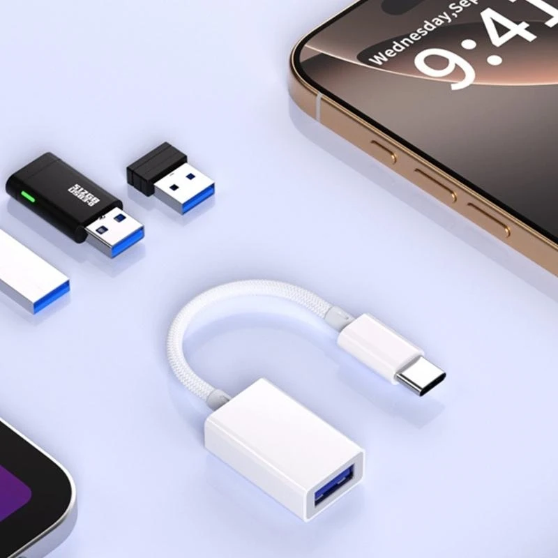 Reversible Type C to USB3.0 OTG Adapter Cable for Fast Data Transfer 5Gbps