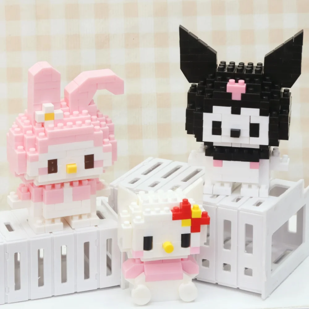 Hello Kitty Sanrio Bausteine Kuromi Cartoon-Figuren My Melody Bricks Kinder-Bauspielzeug Cinnamoroll Modell Geschenk – Detail 3