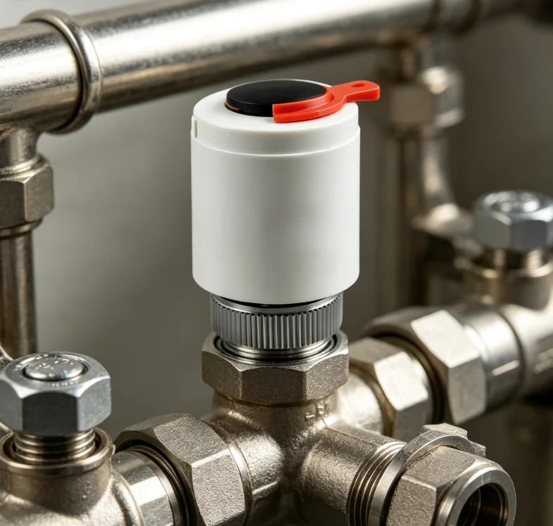 Underfloor Heating Electric Actuator for Water Circulation M30x1.5mm Standard Thread 2W Energy Saving Silent Design