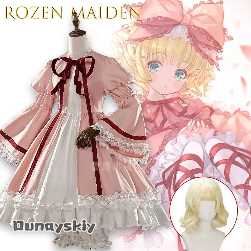 

ARozen Maiden Strawberry Косплей Костюм {Anna zhang Online} Аниме Экипировка Hinaichigo Аниме Косплей Хэллоуин Милая Розовая Лолита ﻿