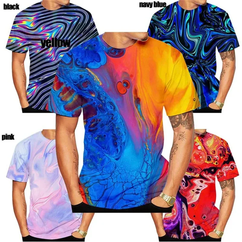 2024 New Fashion Summer Cool Abstract Art 3d Print Graphs Tshirt Men And Women StreetWear Casual Short Sleeve Women Clothes