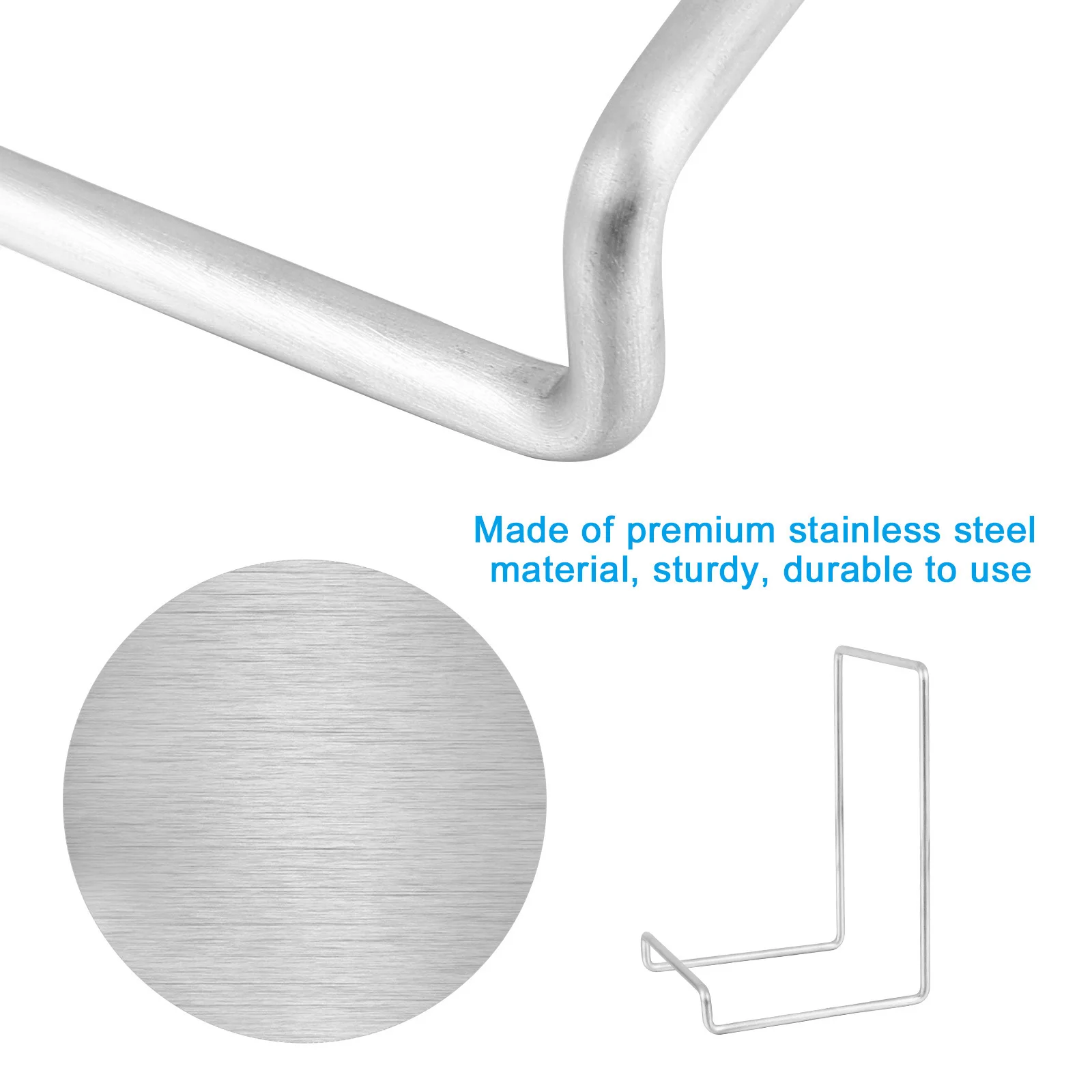 

Stainless Steel Display Stand Garment Portable Rack with Easel Shirt Clothing Metal