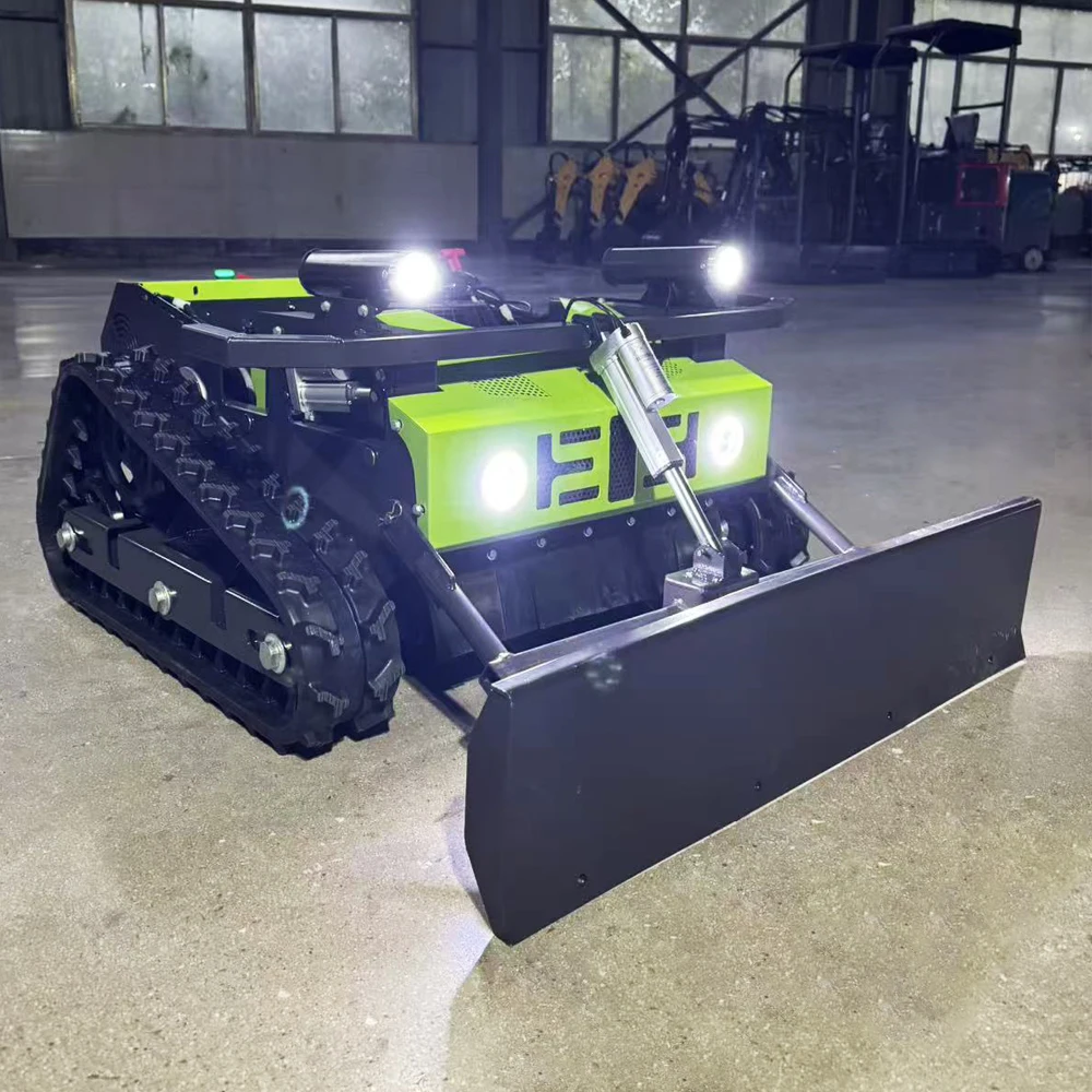 High-quality Intelligent Lawn Mower Robot 550 Crawler-type Remote Control Lawn Mower with Adjustable Snow Push Shovel