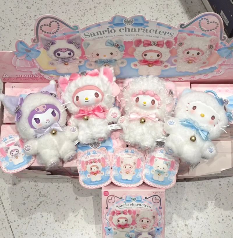 

Sanrio soft Keychain Blind Box My Melody Hello Kitty Kuromi piano Glitter Cat Series Stuffed Doll Kawaii Cartoon Gift for Girls