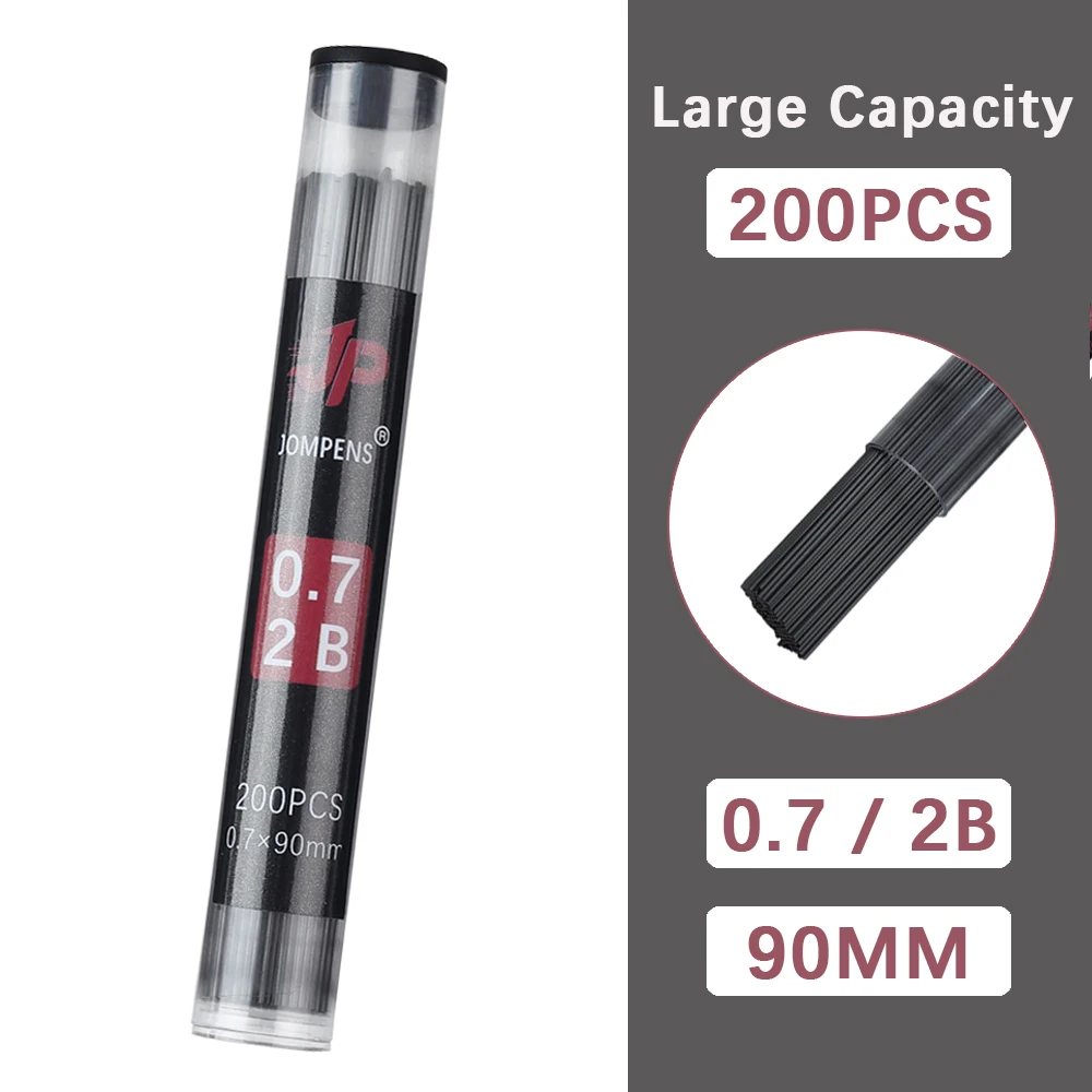 1 Box Runde Röhrenverpackung Mechanische Bleistiftmine 2B 0,5 0,7 0,9 1,3 2,0mm Mine zum Zeichnen und Schreiben Schülerbedarf Schreibwaren – Detail 8