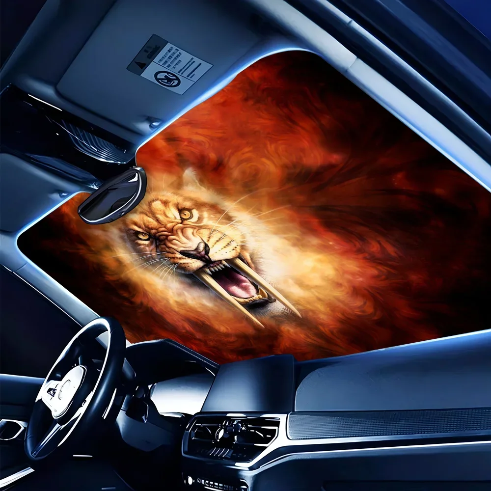 

Богемный тибетский тигр, лобовое стекло, солнцезащитный козырек, автомобильный солнечный отражатель, защита, оконный козырек, крышка экрана, лобовое стекло автомобиля