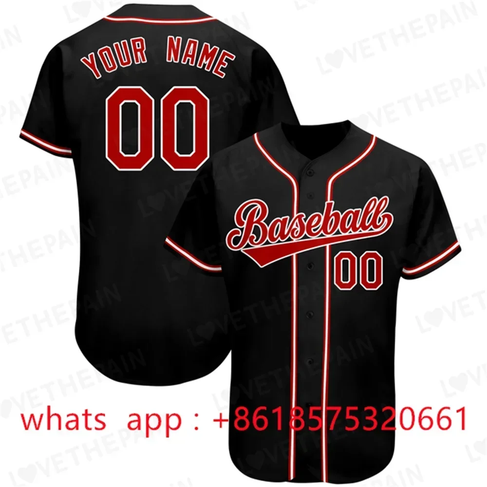 Personalization Custom Baseball Jersey Print Team Shirt Personal Name Number Hip Hop Sportswear Baseball T-shirt Men/Women/Kids