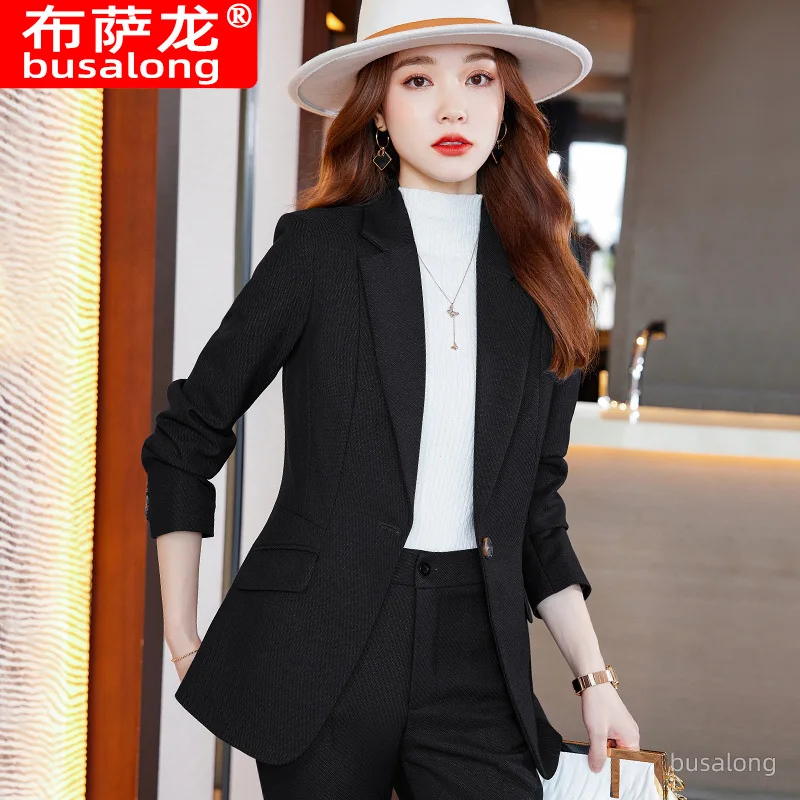 Business Suit Workwear British Style 2022 Autumn and Winter Suit Fashion Business Hotel Tailored Suit Formal Clothes Workwear