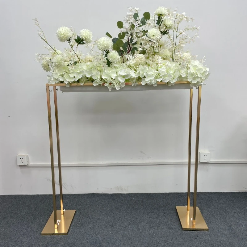 Metal Wedding Arch High Quality Exquisite Gold Panel Stage Decoration Panel Background Aisle Flower Rack For Party Decor