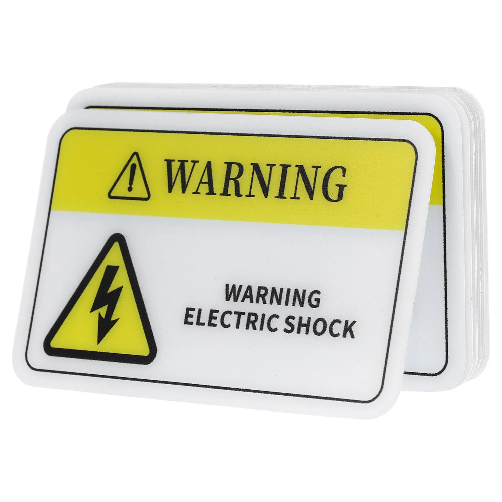 

10Pcs PVC Self Adhesive Warning Stickers Shock Safety Signs Mechanical Equipment Factories Warehouses