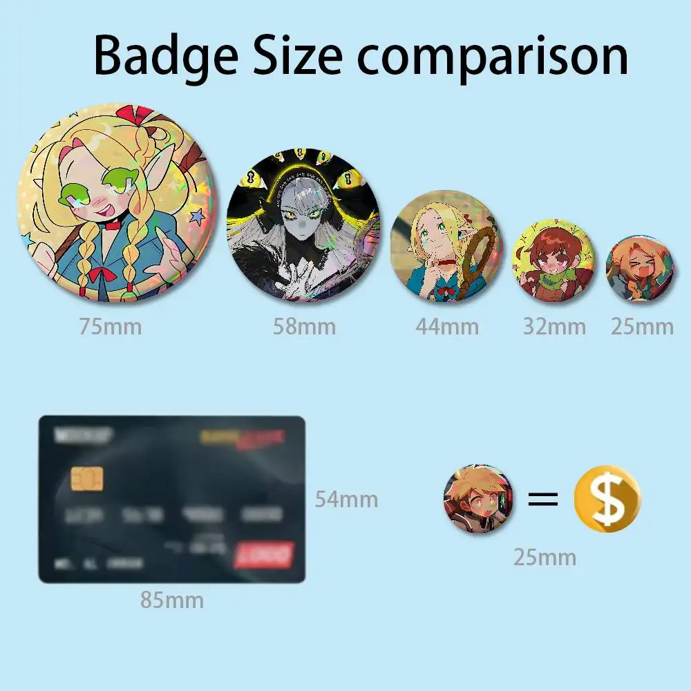 D-Delicious in D-Dungeon 32mm 58mm 75mm 44mm 25mm Anime Badges Brooches DIY Pins Decorations Birthday Gifts