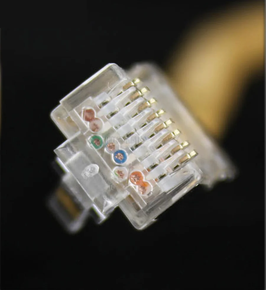 Xintylink Cat6 RJ45-Stecker Ethernet-Kabelstecker Netzwerk 8P8C Metallgeschirmter Stecker 8-Pin Modular RJ45-Buchse Blau 50 Stück – Detail 15