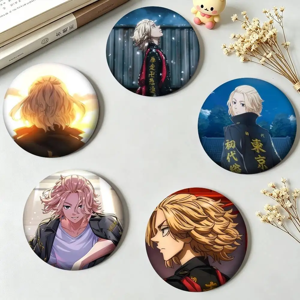 M-Manjiro Sano Tokyo Revengers Anime  25mm 32mm 44mm 58mm 75mm Brooches Badges Pins for Accessories Gift