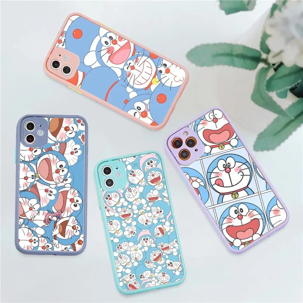 

Cute D-DORAEMONS Mousepad for iPhone 14 11 12 13 Mini Pro Max 8 7 Plus X XR XS MAX Translucent Matte Cover