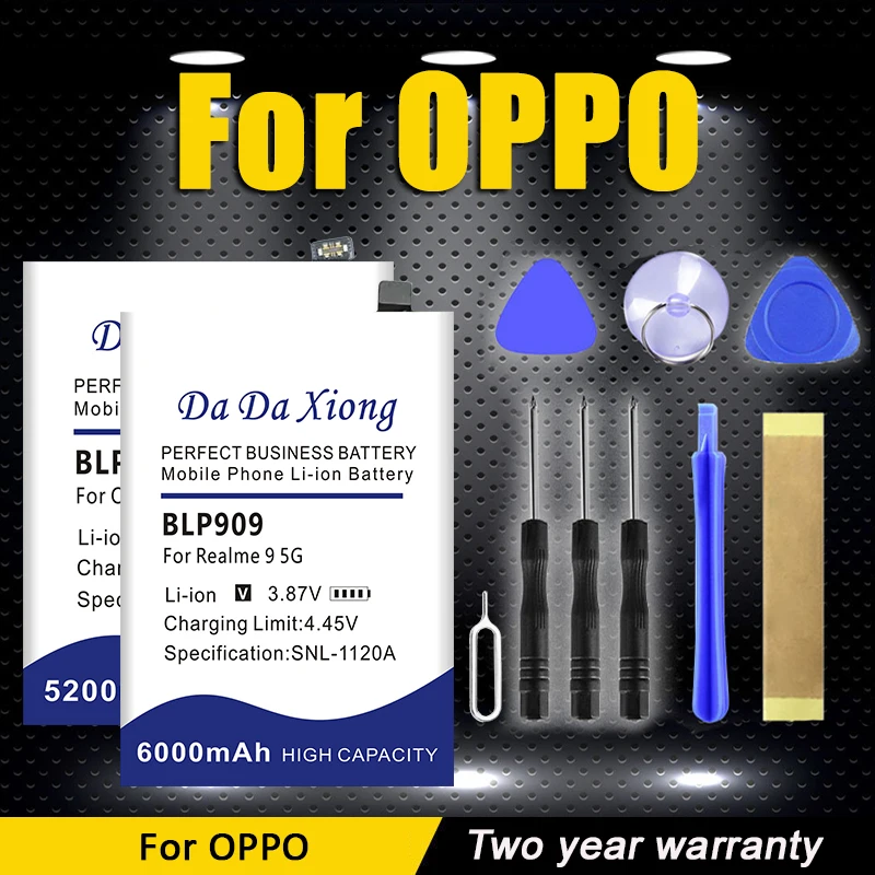 

BLP769 BLP825 BLP581 Battery For OPPO Realme Oneplus Reno Find GT 4 4SE X5 5K R5 R5S 6 K9 7 8S 8T 10 BLP917 3000 3005 3007 Pro