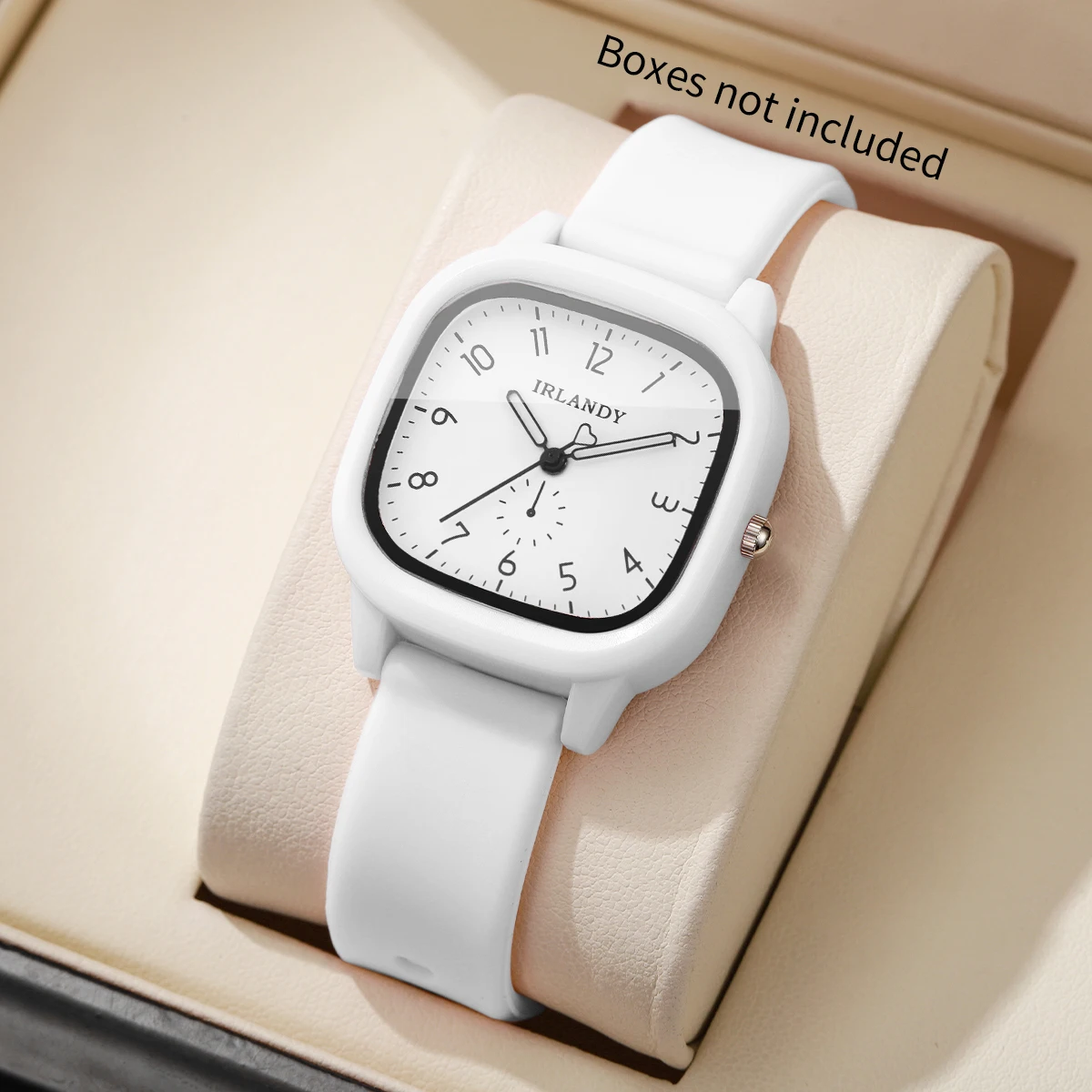 Fashion Women Silicone Quartz Watch Square Dial Casual Wristwatch for Girls Students Simple Sport Clock Reloj Mujer(Without Box)