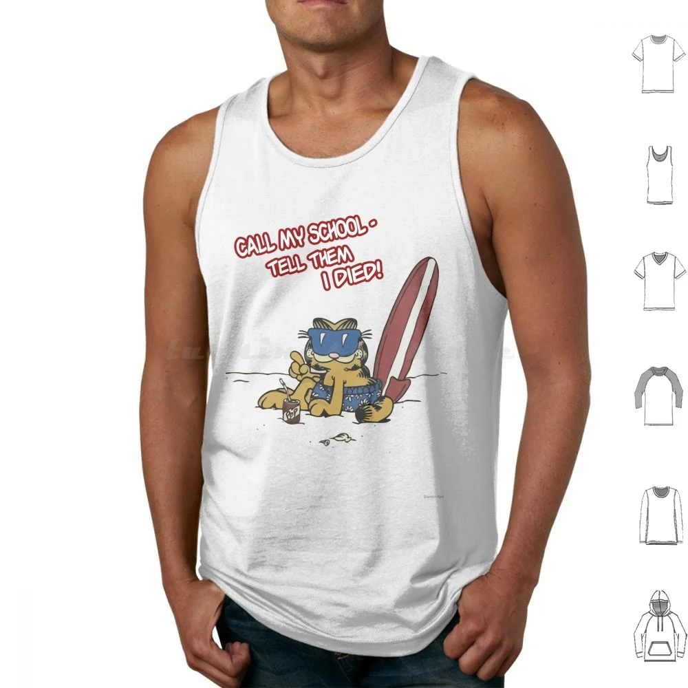 

Call My School Tank Tops Print Cotton