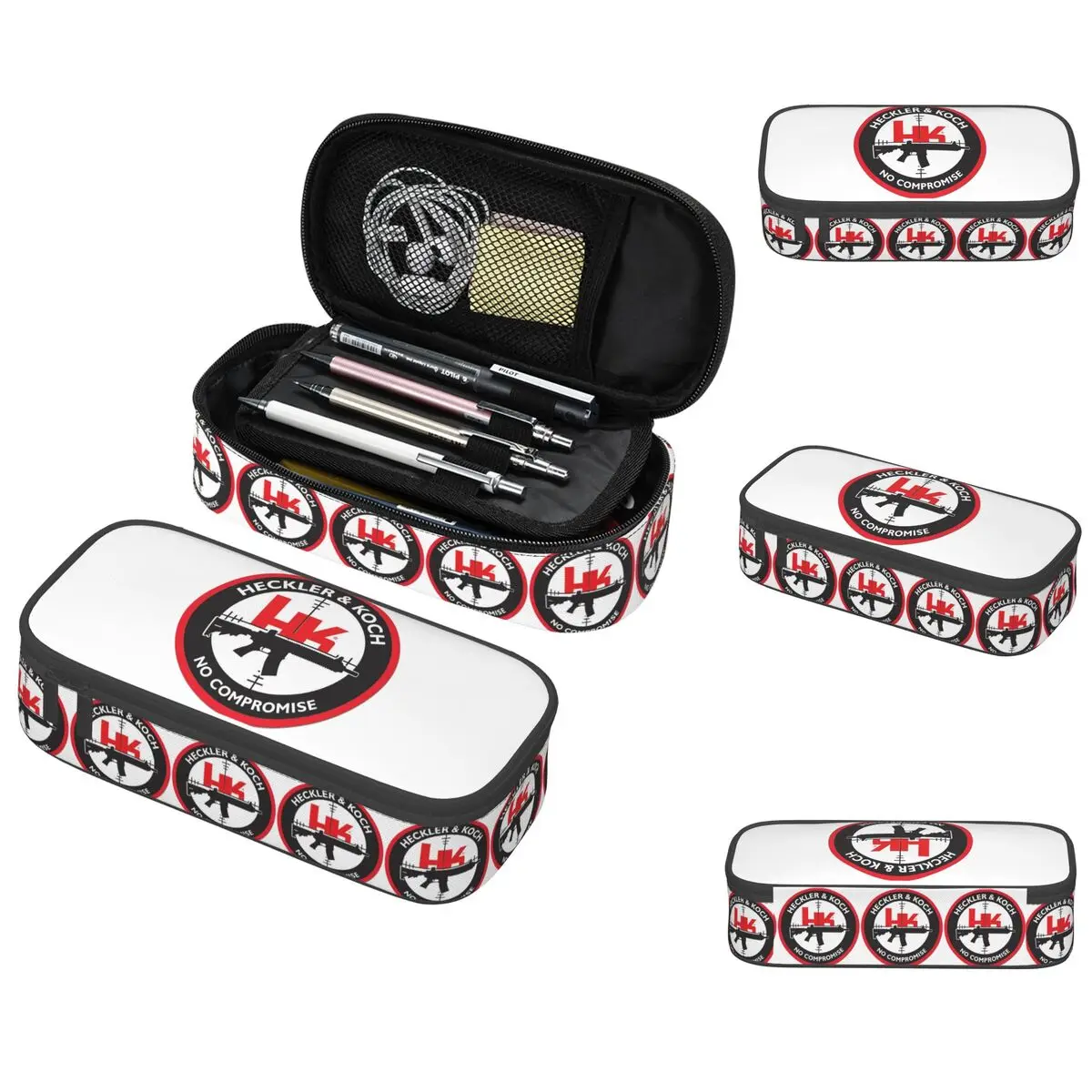 

Heckler Koch Hk Logo Pencil Case for Boy Girl Gifts Pen Box Pencil Bag Stationery Supplies Pen Holder Bag