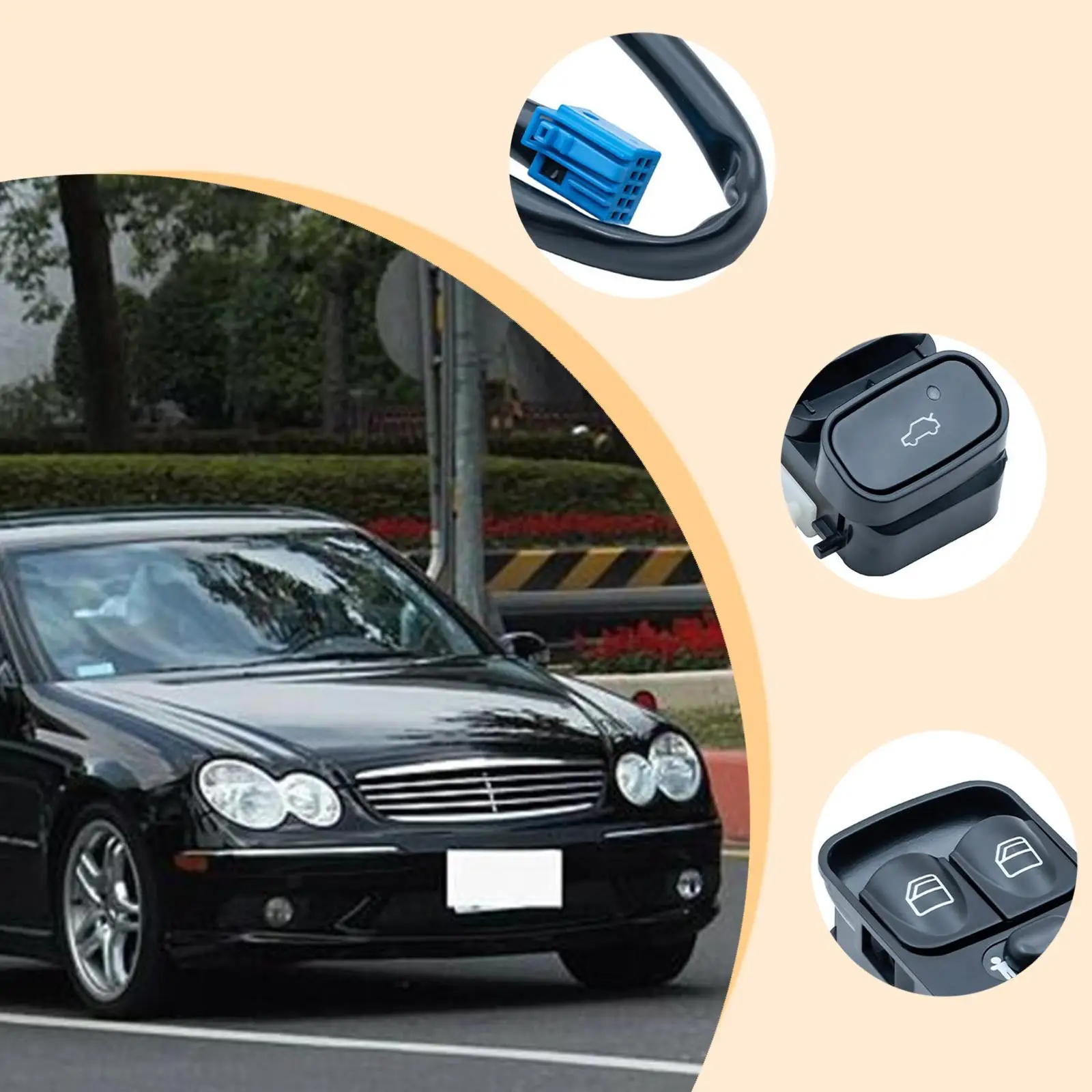 Window Control Switch A2038210679 Glass Lifter Control Replacement for W203 Repair Parts Simple Assembly Accessories