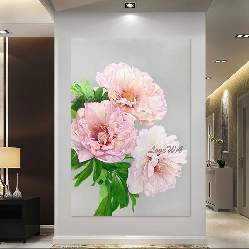 

High Quality Handmade Beautiful Flower Painting Home Wall Decoration Modern Canvas Art Living Room Pictures Custom Artwork