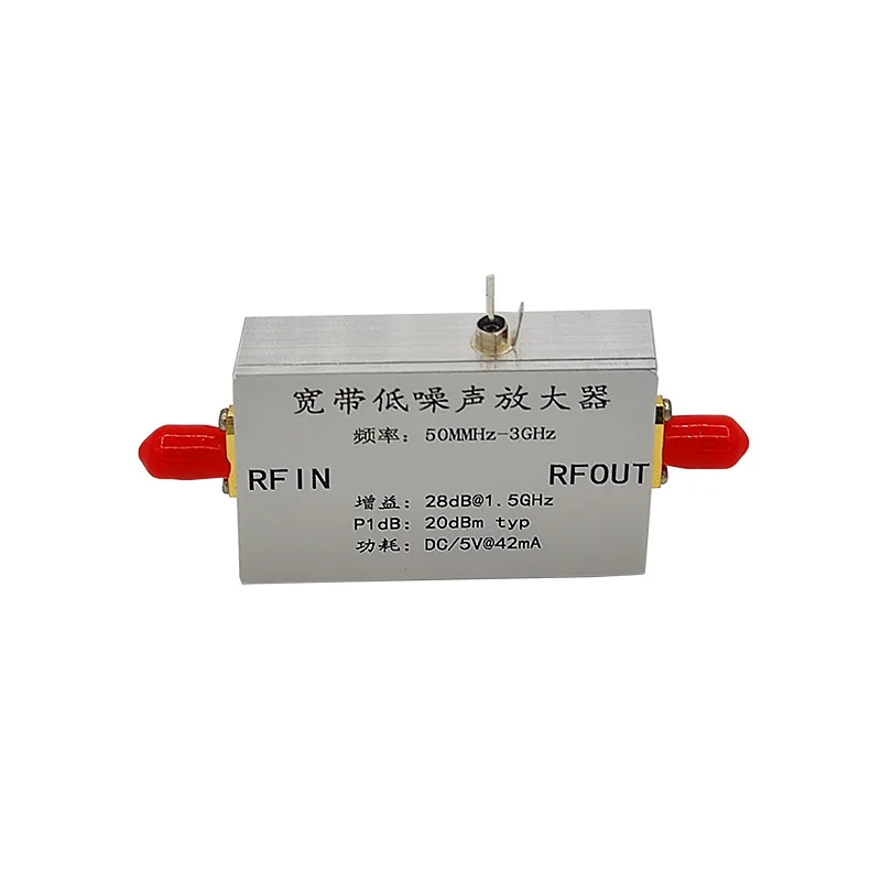 

Broadband Low Noise Amplifier RF Signal Enhancement Antenna Gain Compensation Low Noise Coefficient Low Power Consumption