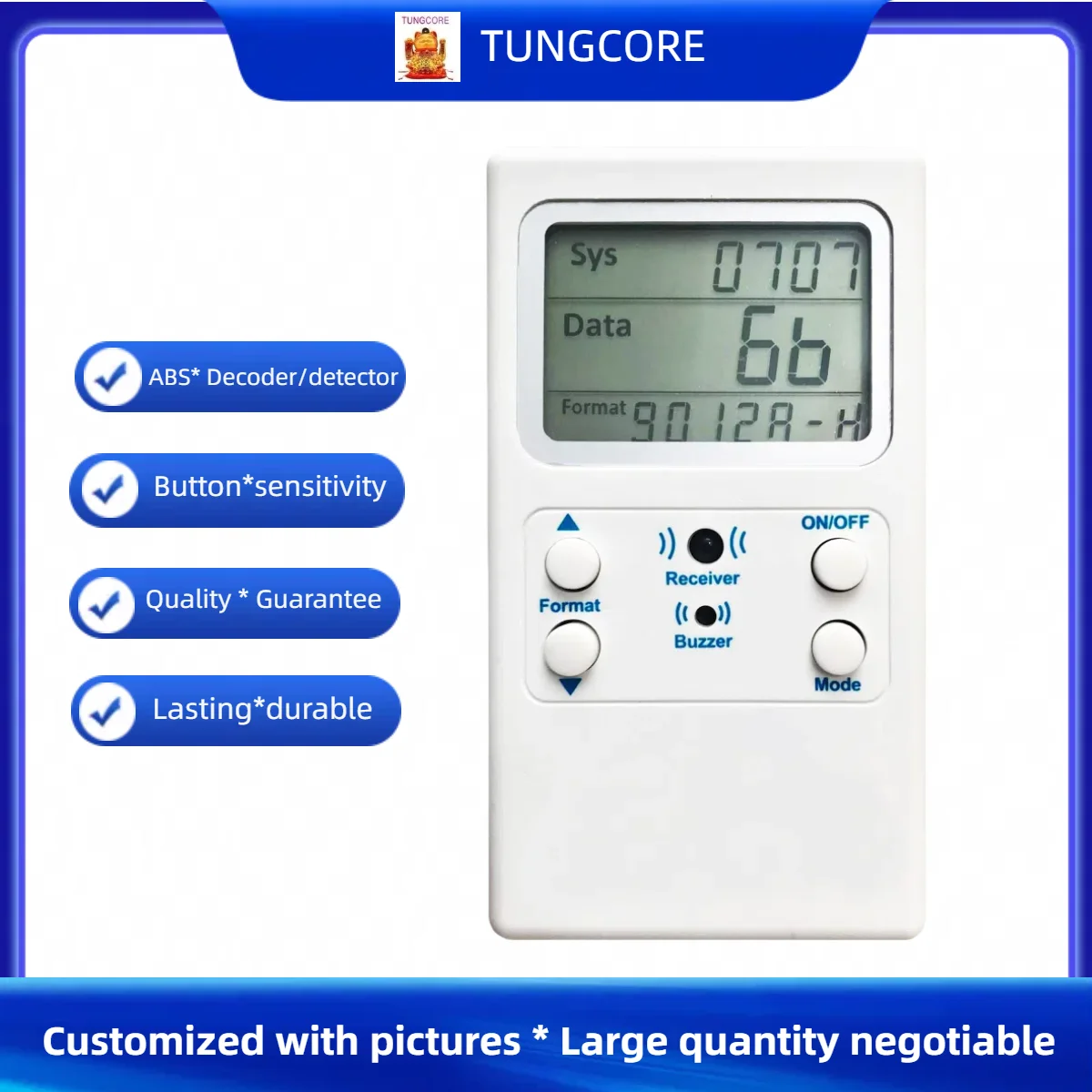 Universal IR Remote Control Decoder Tester Remote Control Testing Decoder Tester Detector Compatible with TV, Projector，speaker