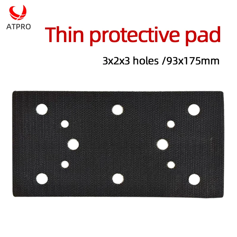 

93x175mm Thin Protective Pad Rectangular 8-hole For Festo Dry Sandpaper Machine 3+2+3 Cushion Thickness 3mm