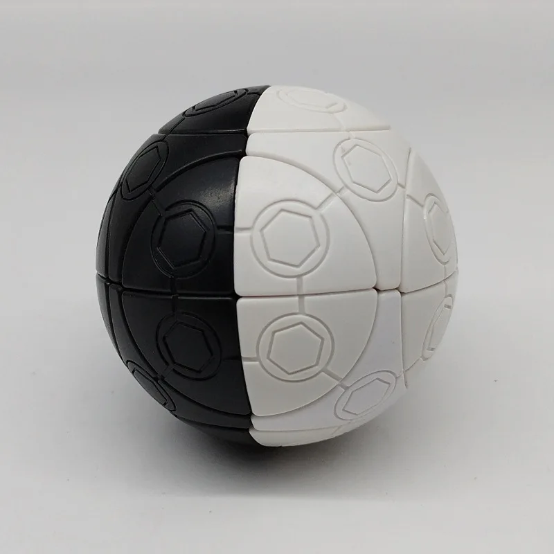 75mm Black White Soccer Magic Ball 2X2 Spanish Cube Kids Creative Football Learning Educational Toys For Children Stickerless